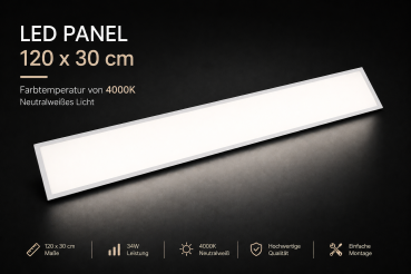 LED Panel SARA 34W 4000K weiß